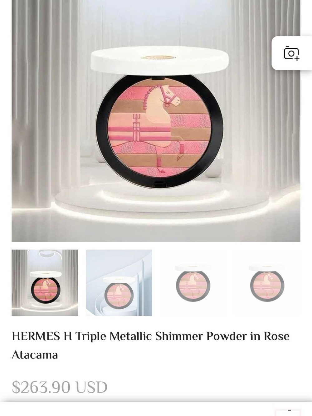 Hermes H horse Metallic Shimmer Powder Bronzer & Contour in Pink, Gold and more!